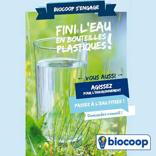 Biocoop dit "non" à l'eau en bouteille !